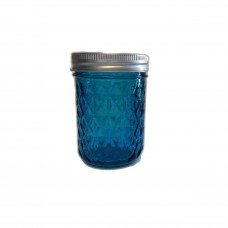 SOLD OUT - Aussie Mason Quilted BLUE 240ml Jars & Lids x 12 - IN STOCK