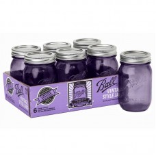 Ball Heritage Collection PURPLE Pint jars & Lids x 6 - SOLD OUT