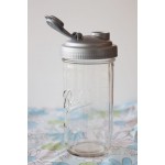 SOLD OUT - Drinking Cap Fits Wide Mouth Mason Jars x 1 Silver BPA FREE 